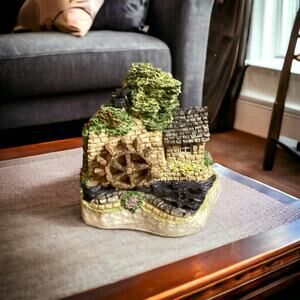 Vintage Village House, 1992 David Winters Cottages Wiltshire Waterwheel, Signed